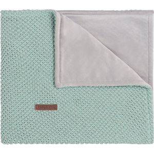 Baby's Only Gebreide wiegdeken soft - Baby deken Sparkle Flavor - Dekentje voor jongens en meisjes - 2.1 TOG - 70x95 cm - Goud-Mint Mêlee - Met subtiel glittertje