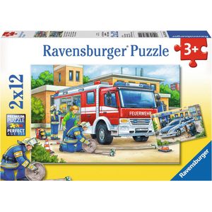 Ravensburger puzzel Politie en Brandweer - 4x12 stukjes - Kinderpuzzel