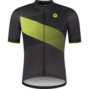 Rogelli Groove Fietsshirt Heren - Korte Mouw - Wielershirt - Grijs, Geel - Maat S