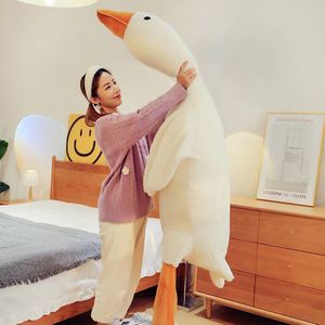 Klikkopers® - Gans Knuffel Groot - Goose 190 cm - Wit - Knuffel Xxl - Eend Knuffel - Kawaii Kussen - Kawaii Knuffel - Body Pillow - Lichaamskussen - Zwangerschapskussen