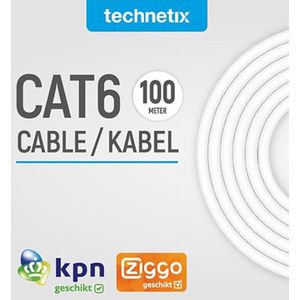 Technetix TN-CAT6-IH-100 Cat6 Utp Netwerkkabel Rj45 (8/8) Male - Rj45 (8/8) Male 100 M Wit