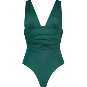 Hunkemöller Dames Badmode Badpak Luxe - Groen - maat 48