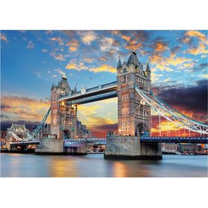 Tower Brigde at Sunset - Legpuzzel - 1000 stukjes - 50,8 x 68,6 cm - Tower Bridge in Londen tijdens zonsondergang