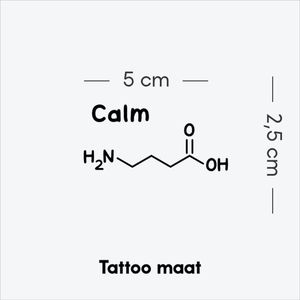 Molecule GABA: Kalmerend - Tijdelijke Tattoo volwassenen - Plantaardige inkt - Blijft 2 weken staan - Ink Identity