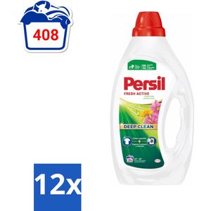 Persil Fresh Active - Vloeibaar Wasmiddel - Witte en Gekleurde Was - Zomerse Tuin - 34 Wasbeurten - Voordeelverpakking - 12 stuks