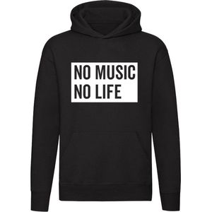 No music no life hoodie | muziek | concert | dj | unisex | trui | sweater | hoodie | capuchon