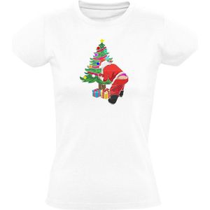 Kerstman in string Dames T-shirt - kerst - feest - sexy - christmas - kerstboom - kerstmis - fout kerstshirt - xmas - cadeau - grappig