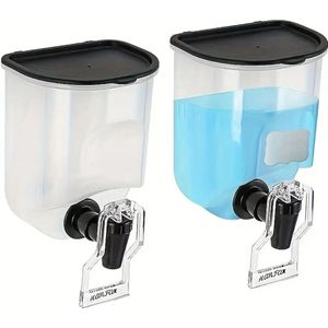 IBBO® - Keuken Olie Dispenser - 2 Stuks - multifunctionele wandgemonteerde oliekan - automatisch omkeren kwantitatief ontwerp - Vloeibare kruiden - Transparant - 600 Ml