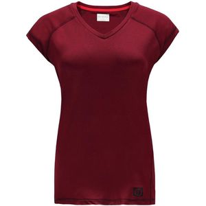 Re-Born Sport Shirt V Nek Kap Mouw Dames - Burgundy - Maat XL