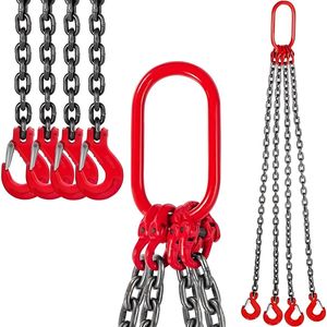 Kettingslinger - 4 ton - Rateltakel - katrol takel - Kettingtakel lier - 2.8m Hefhoogte - Hefboomtakel - Vier poot stalen haak