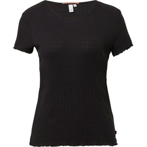 Q/S designed by - Dames t-shirt - Maat M - Vrouwen - 9999 GREY/BLACK -