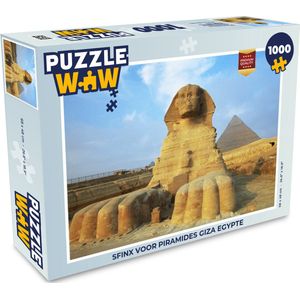 Puzzel Sfinx voor piramides Giza Egypte - Legpuzzel - Puzzel 1000 stukjes volwassenen