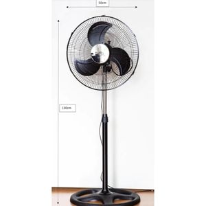 2 STUKS VZ Ventilator - Ventilator staand - Statiefventilator - 50cm XXL- Zwart