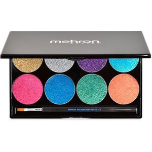 Mehron - Paradise AQ Schmink op waterbasis schminkpalet - 8 kleuren Metallic