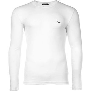 Emporio Armani O-hals longsleeve shirt basic wit - XXL