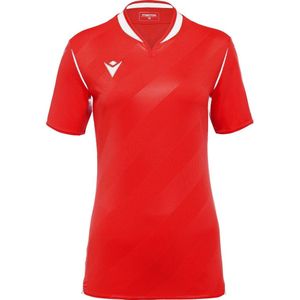 Macron Alya Shirt Korte Mouw Dames - Rood / Wit | Maat: 3XL