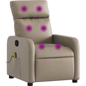 Massagestoel verstelbaar kunstleer cappuccinokleurig