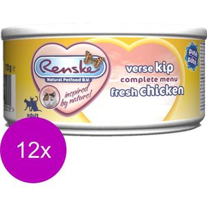 Renske Kat Adult Verse 70 g - Kattenvoer Paté - Kip - 12x