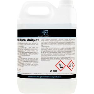 Algenverwijderaar - 5L / 300m2 - Verwijderd, bestrijdt en voorkomt groene aanslag, algen en mosgroei op metselwerk, hout, beton & glas - Geen schadelijke nawerking en dampwerking - Sipro Uniquat