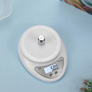 Keukenweegschaal - Elektronische Keukenweegschaal - Weegschaal Keuken - Multifunctionele Weegschaal - Digitale Keukenweegschaal - Kitchen Scale - Tarrafunctie - 1G t/m 5KG - Wit - White -