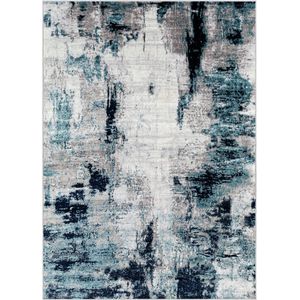 SURYA Vloerkleed - Woonkamer, Slaapkamer - Modern Abstract Tapijt GIULIA - Blauw/Grijs - 160x220 cm
