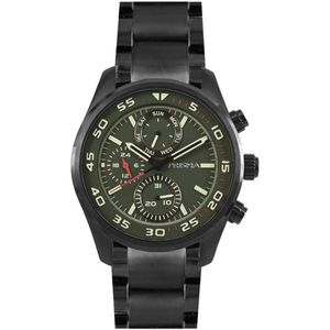 Prisma horloge P.1829  Multi-functie Groen bracelet Black sl