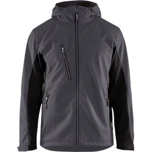 Blåkläder 4753 Softshell Jack met capuchon – Medium Grijs/Zwart - S