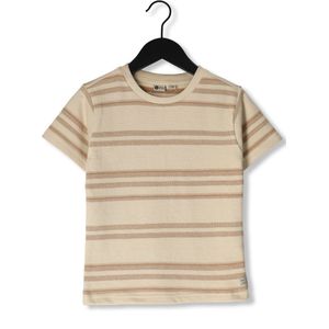 DAILY7 T-shirt Stripe Polo's & T-shirts Jongens - Polo shirt - Zand - Maat 98