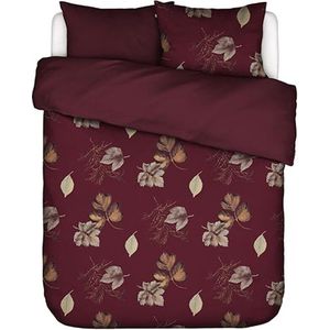 Essenza Dekbedovertrek Elin Wine Red-2-persoons (200 x 200/220 cm)