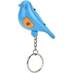 LED vogel fluitje sleutelzoeker met intelligente spraakbesturing - Blauw