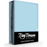 Day Dream Jersey Hoeslaken -180 x 200 cm - Blauw