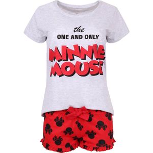 Grijs-rode damespyjama met korte mouwen - Minnie Mouse DISNEY / L