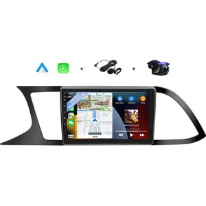 Boscer® Autoradio - Geschikt voor Seat Leon 2013-2018 - Apple Carplay & Android Auto (Draadloos) - Android 13 - 8-Core 4+64GB - 7 Inch HD Touchscreen - Navigatiesysteem - Bluetooth - AHD Achteruitrijcamera & Microfoon