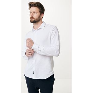 PAUL Basic Lange Mouwen Jersey Shirt Mannen - Wit - Maat XXL