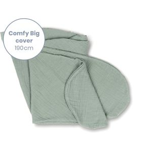 Doomoo Basics Cover - Hoes voor Voedingskussen Comfy Big - Biokatoen - 190cm - Tetra Green