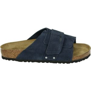 Birkenstock KYOTO NUBUK LEATHER - Heren slippers - Kleur: Blauw - Maat: 44