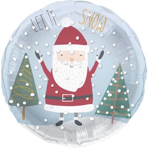 Folieballon 'Let it snow' - Holly Jolly - 45 cm