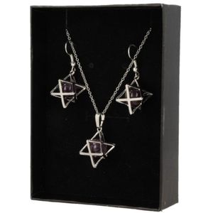 Amethist merkabah sieraden set