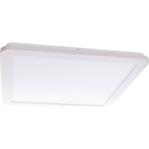 Vierkante badkamerlamp Anne | 1 lichts | wit | kunststof / metaal | 40 x 40 cm | badkamer lamp | modern design