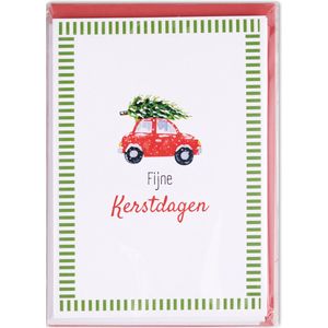 Kerstkaarten - 3 Pakjes Christmas Time - Fijne Kerstdagen - Christmas Drive - 8-delig