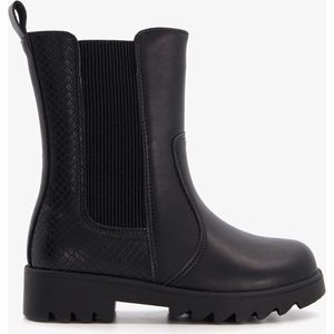 Blue Box meisjes chelsea boots zwart croco print - Maat 24 - Uitneembare zool