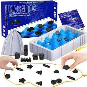 magnetism - Verschillende magneet vormen - Magnetische Strijd - Schaken - Educatieve Dammen Spel - Draagbare Schaakbord - Feestartikelen Schaak Set Voor Thuis Familie Bijeenkomst