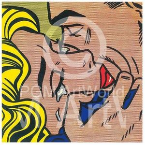 Kunstdruk Roy Lichtenstein - Kiss V 35,5x28cm