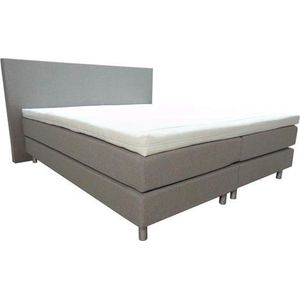 Slaaploods.nl Anda - Boxspring inclusief matras - 120x210 cm - stof - Grijs