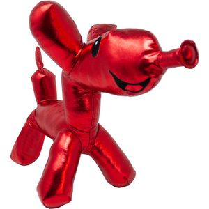 Ballooneez Hond (Rood) Pluche Knuffel 35 cm {Balloon Dog Plush Toy | Speelgoed knuffeldier knuffelpop voor kinderen jongens meisjes | ballon honden hondje puppy knuffeltje} Teckel Tekkel Dashhund