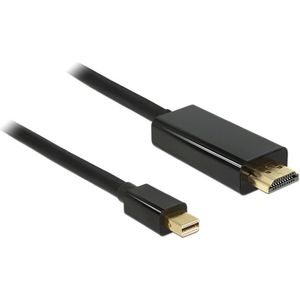 Premium Mini DisplayPort 1.1a naar HDMI 1.3 kabel (Full HD 1080p) / zwart - 1 meter