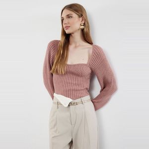 Trendyol Mint Collar Gedetailleerde Breiwerk Trui