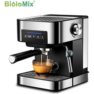 Koffiemachine - Koffiezetapparaat - 1.6 Liter - 20Bar - Met Melkopschuimer - Semi-automatisch - Espresso - Cappuccino - Grijs