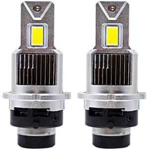 TLVX D2S Perfect Fit LED Canbus lampen 40.000 Lumen 6000k Helder Wit (set 2 stuks) - Plug and Play – CANBUS EMC - + 360% licht - LED CSP CHIPS - 120 Watt – D2S / D2R 35 watt Xenon HID vervanger - Dimlicht - Grootlicht - Koplampen - Autolamp - 12V