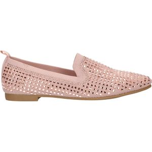 La Strada Knitted loafer roze met steentjes dames - maat 42